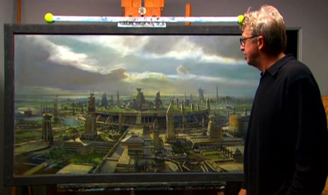 File:Syd Dutton with matte painting.jpg