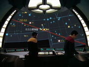 Tuvok und Chakotay verfolgen den Weg der Voyager zurück.jpg
