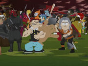 Khan Noonien Singh kämpft mit einer Lirpa gegen Popeye in South Park.jpg