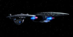 Excelsior starboard of Galaxy