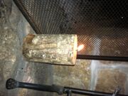 Burning test branch candle