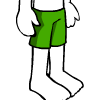 Bumper boat shorts, green