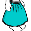 Blue Full Length Skirt