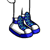 Blue and White High Tops