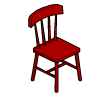 4-Slat Crimson Chair