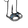 Blue Striped Slip-Ons