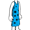 Blue Dress with Spot Pattern