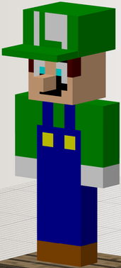 Luigi in Minecraft