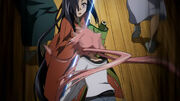 Yuno hackt Tsubaki die Hand ab