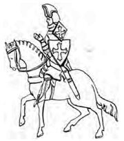Reiter mit Achselschild 14.Jh. handbuchderwaff00collgoog, Fig.188.jpg