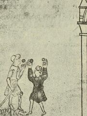 Ballspiel, RdgA Bd.1, Abb.029 HS. Cott. Claudius B. IV fol. 35