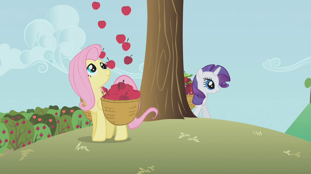File:Apples falling into Fluttershy's basket S1E4.png