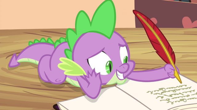 File:Spike writing in the friendship journal S4E23.png