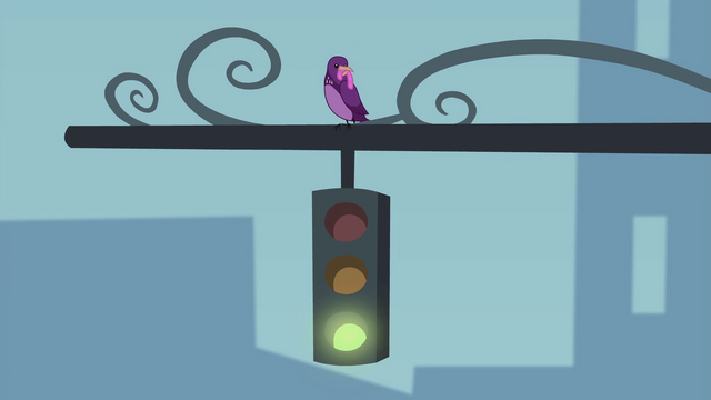 File:Bird perched on a traffic light EG2.png