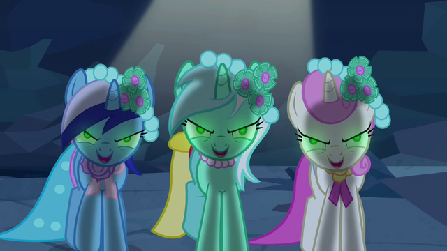 File:Minuette, Lyra Heartstrings and Twinkleshine brainwashed 2 S2E26.png
