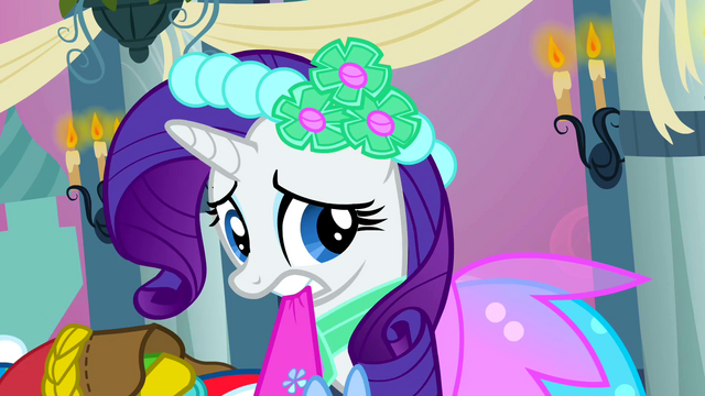 File:Rarity embarrassed while holding dress S2E26.png