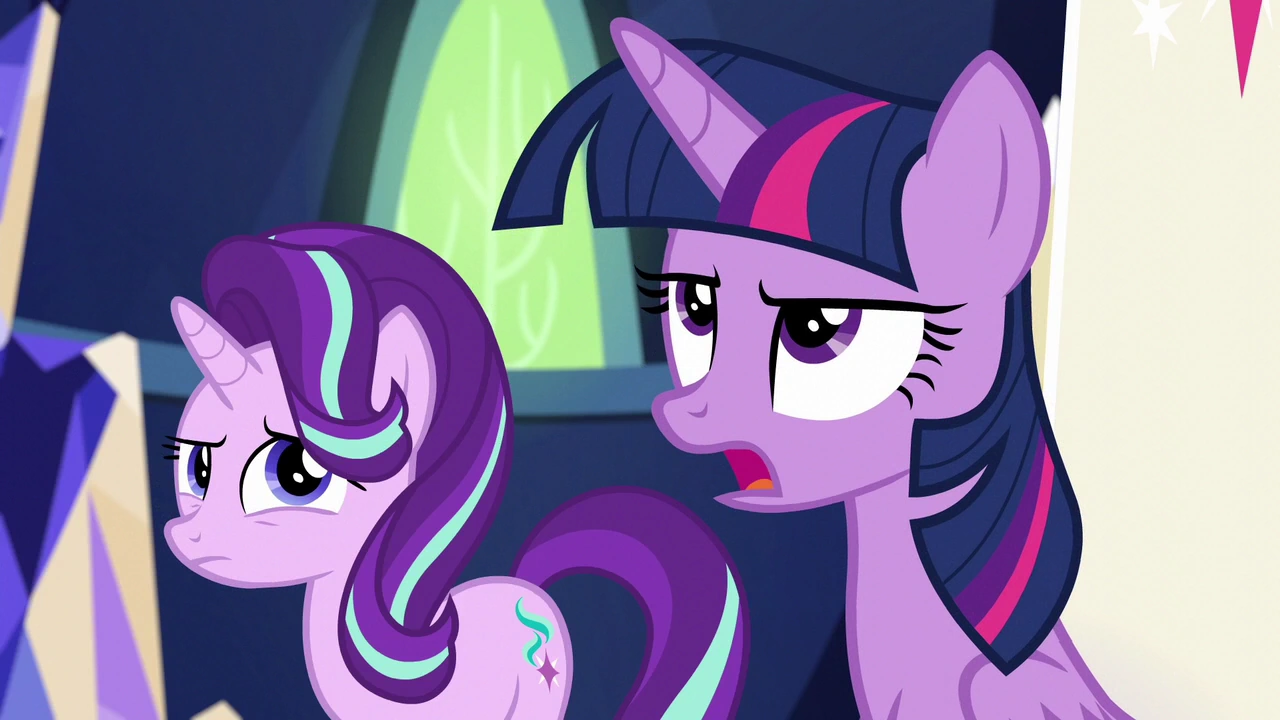 Image - Twilight and Starlight a little annoyed S6E12.png | My Little