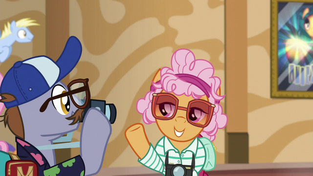 File:Tourist ponies taking pictures of resort S6E20.png