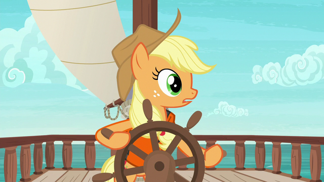 File:Applejack hears Pinkie Pie laughing S6E22.png