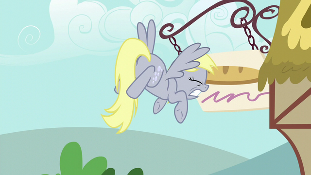 File:Derpy crashes into a wooden sign S6E6.png