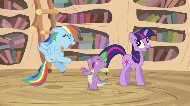 File:Spike and Rainbow laughing S2E20.png