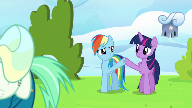 File:Twilight Sparkle and Rainbow Dash high-hoof S6E24.png