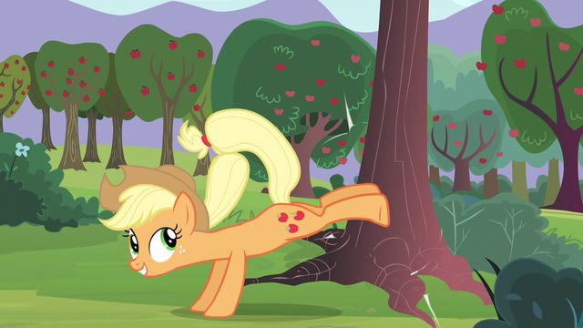 File:Applejack bucking tree S3E8.png