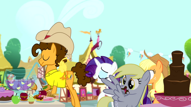 File:Cheese Sandwich walking with Rarity and Applejack S4E12.png