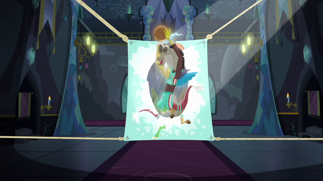 File:Discord jumps through the banner S6E17.png