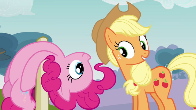 File:Applejack greets Pinkie S3E3.png