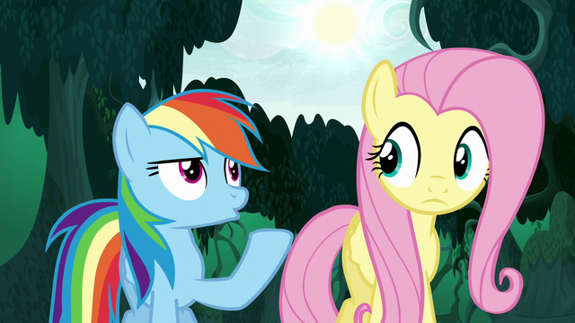 File:Rainbow Dash pointing to the sun S6E11.png