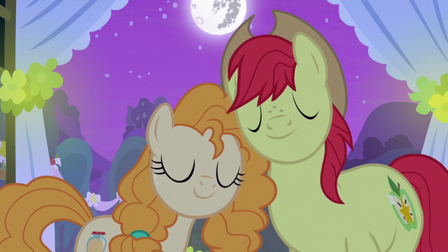 File:Bright Mac and Pear Butter happily wed S7E13.png