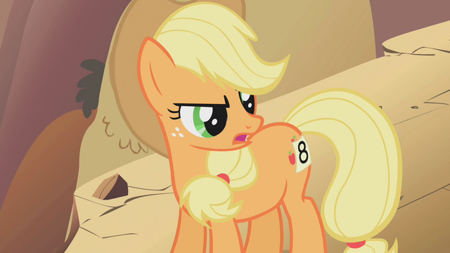 File:Applejack rainbow! S01E13.png