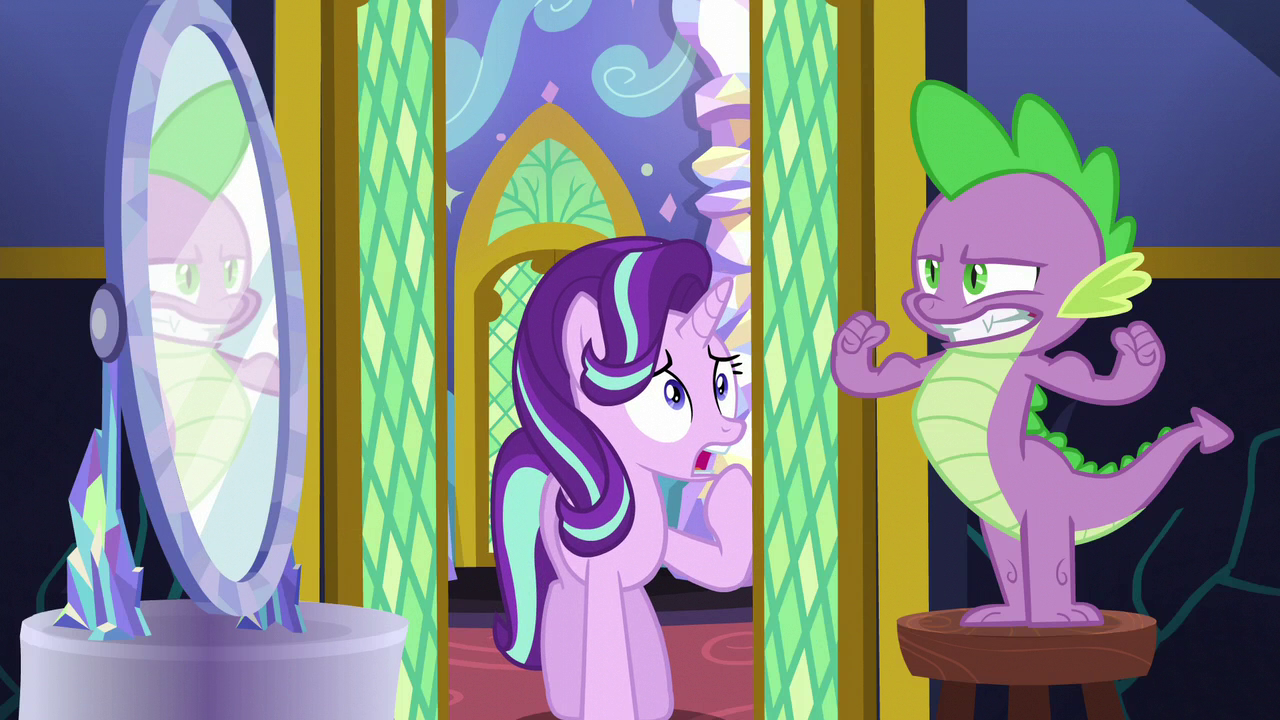 Image - Spike flexing in front of a mirror S6E1.png | My ...