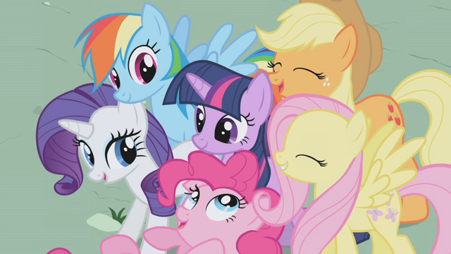 File:Main ponies together S01E02.png