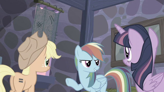 File:Rainbow "Fluttershy will have us out of here in no time!" S5E02.png