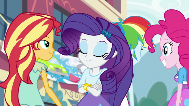 File:Sunset and Pinkie walk past Rarity EGS1.png