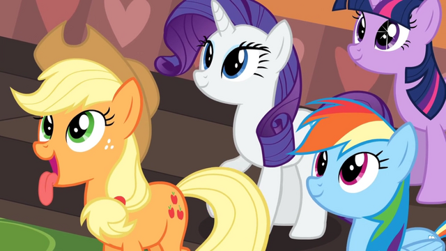 File:Ponies awing over the cake S2E24.png