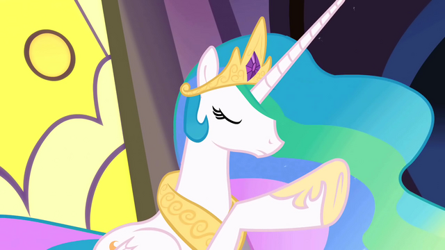 File:Princess Celestia raises hoof S2E01.png