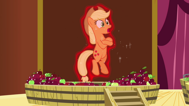 File:Applejack being levitated S3E05.png