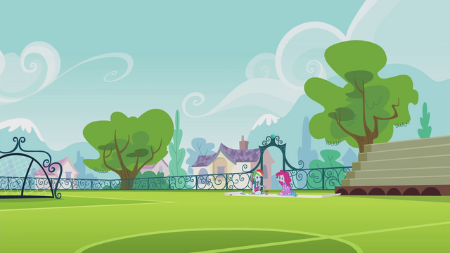 File:Pinkie and Rainbow on the soccer pitch EG2.png