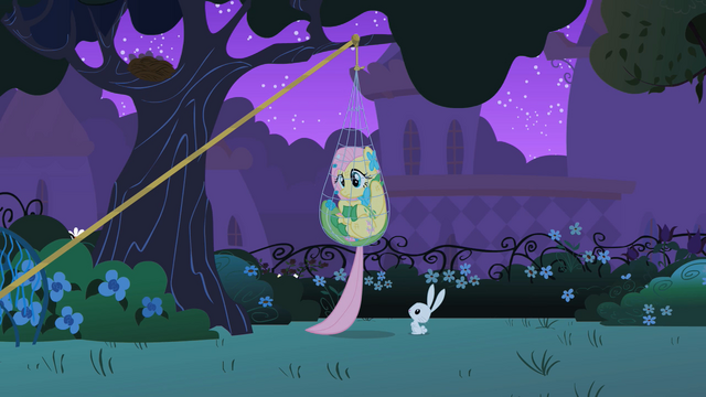 File:Fluttershy trapped in her trap S1E26.png