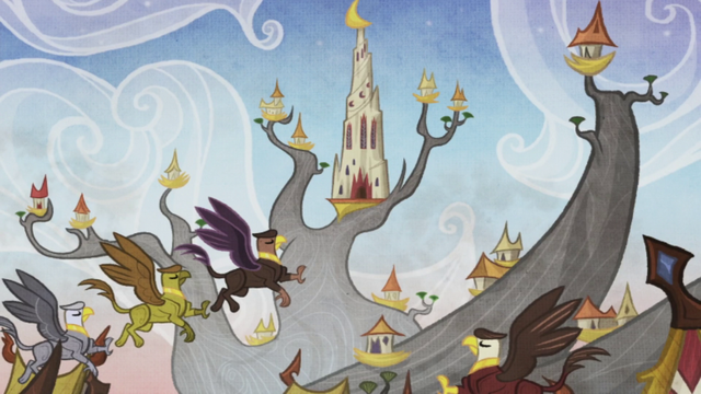 File:Griffons flying with the Griffonstone castle in the background S5E8.png