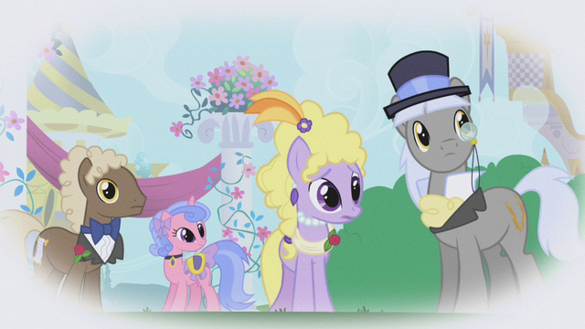 File:Upper-class ponies looking at Rarity S1E03.png