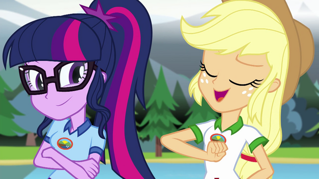 File:Applejack "docking canoes and feeding the wildlife" EG4.png