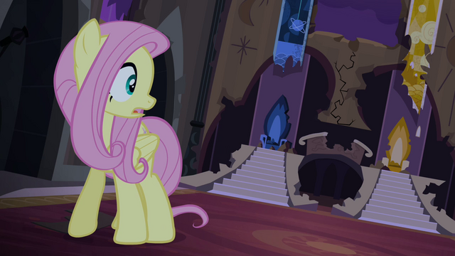 File:Fluttershy alone in the throne room S4E03.png