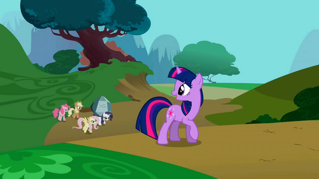 File:The Main 5 ponies arriving to Ponyville S2E02.png