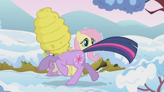 File:Twilight running with beehive on her head S1E11.png