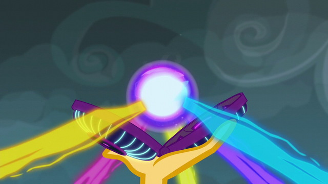 File:Closeup on the Equestria Girls' magic flowing into the device EG3.png