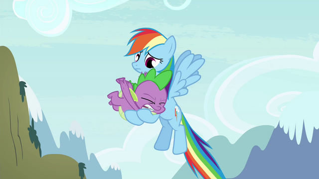 File:Rainbow Dash catches Spike S4E25.png